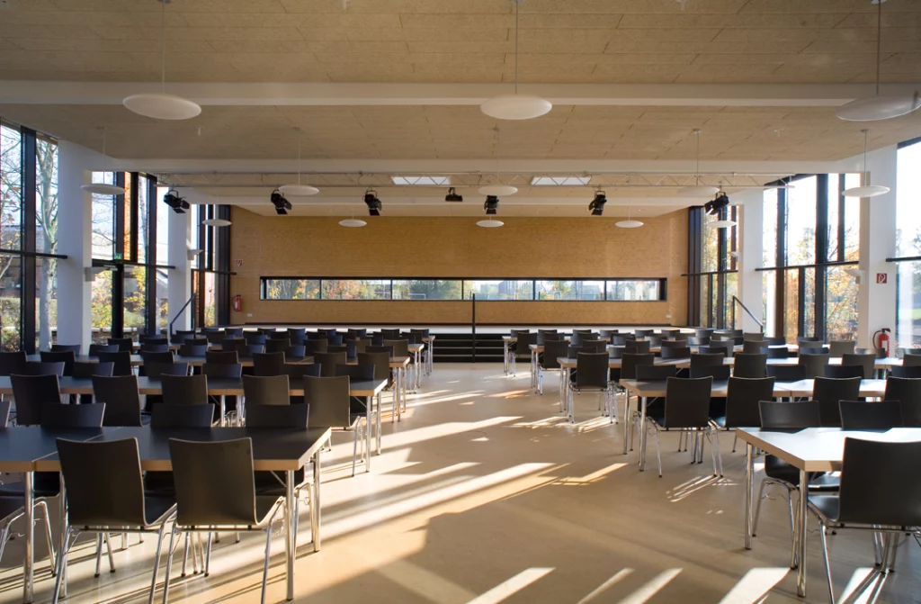 Mensa und Bibliothek Innenaufnahme Mensabereich